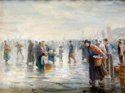 Crowds on a Wet Day by Walter Bonner Gash